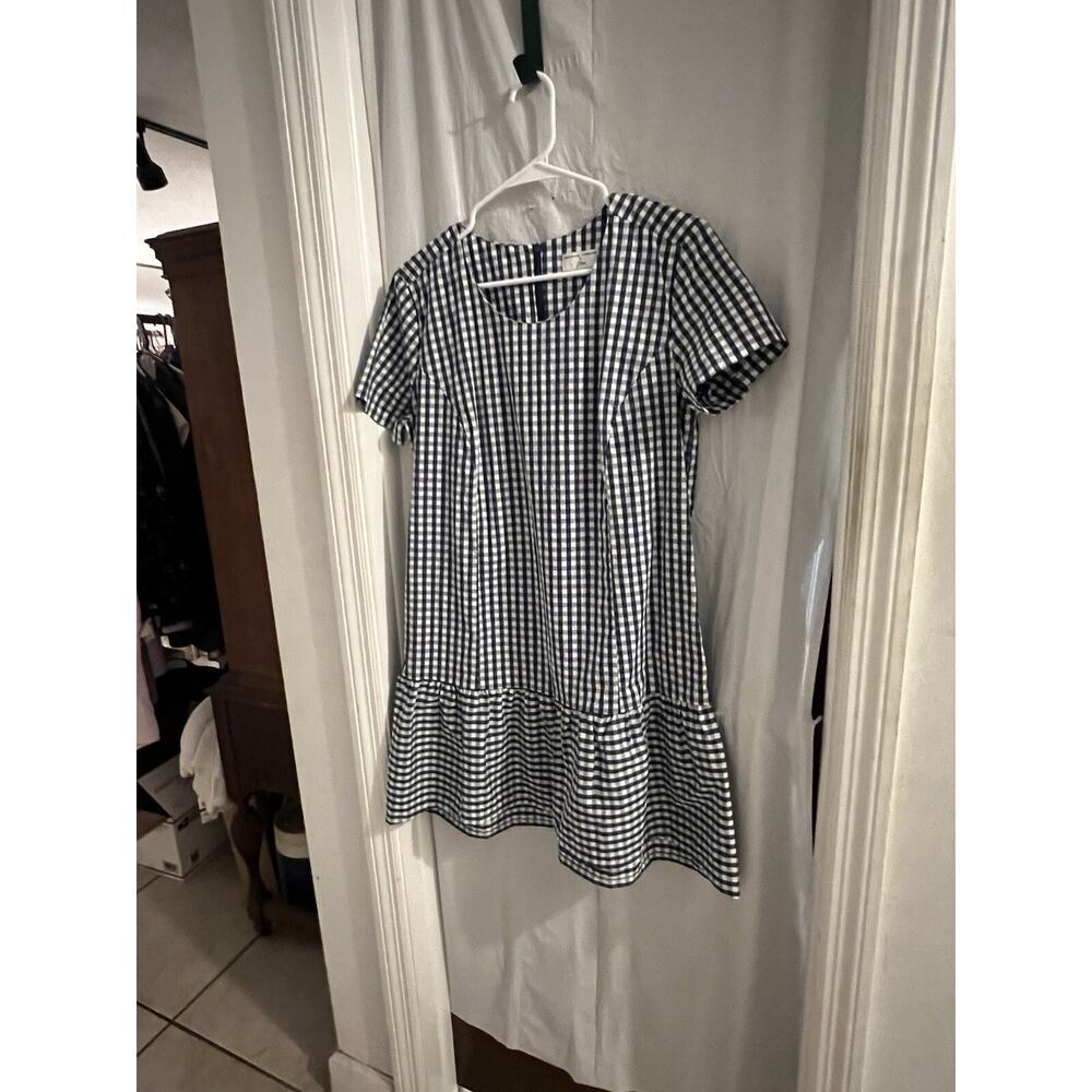 Universal Standard For J Crew Gingham Poplin Dress Size Small cottage core